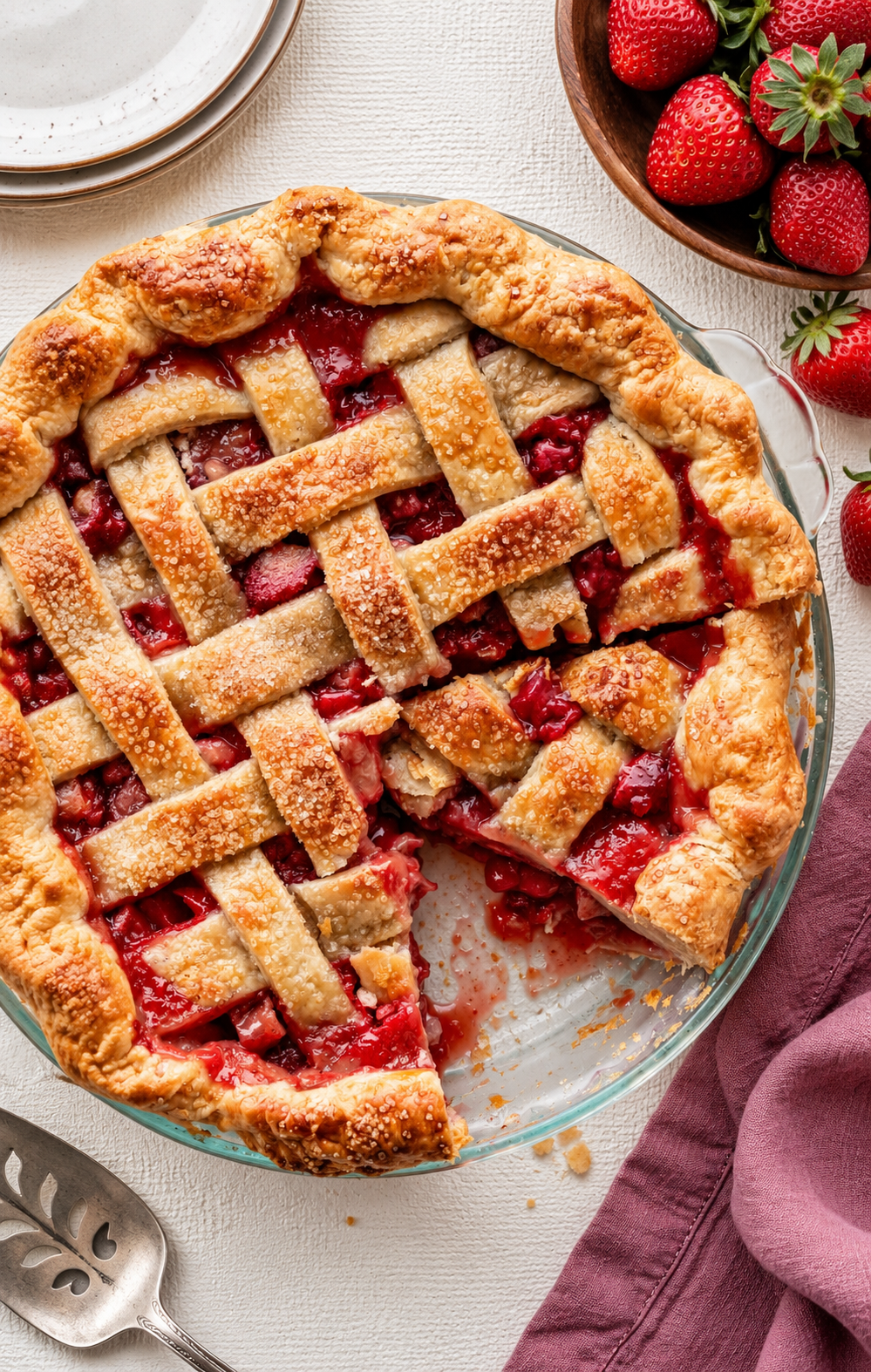 Strawberry Rhubarb Pie — 9-Inch