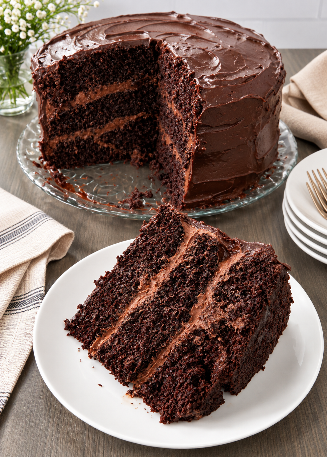 Chocolate Cake Slice