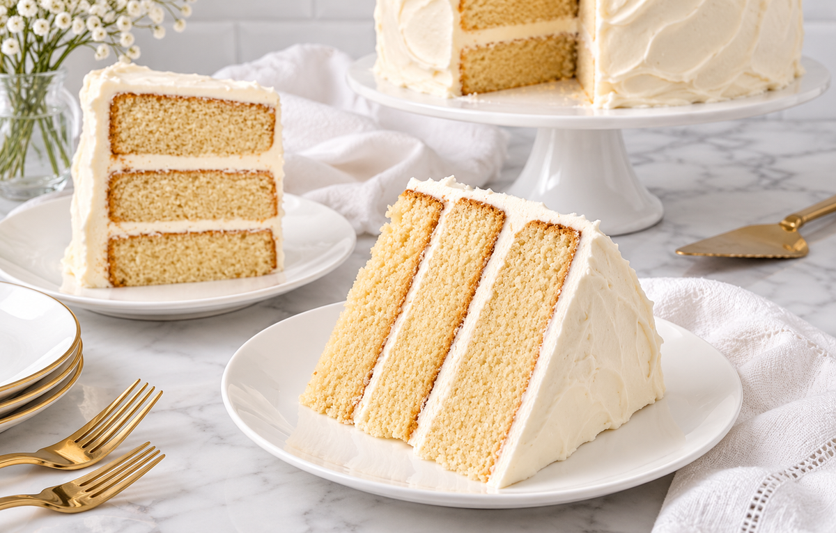 Vanilla Cake Slice